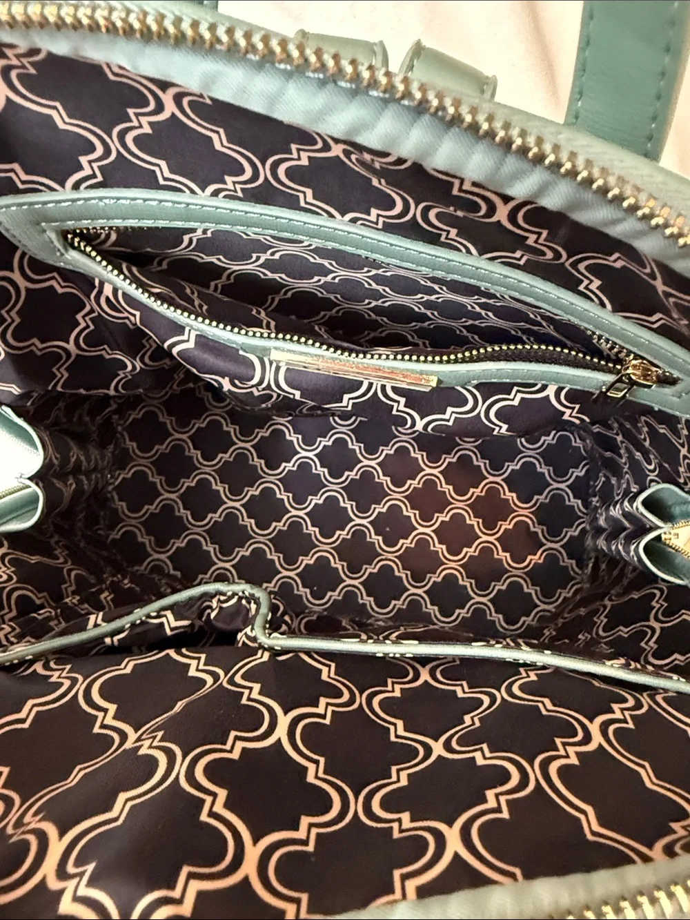 Miztique Sage Green Faux Leather Backpack